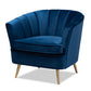 baxton studio emeline glam and luxe navy blue velvet fabric upholstered brushed gold finished accent chair | Modish Furniture Store-2