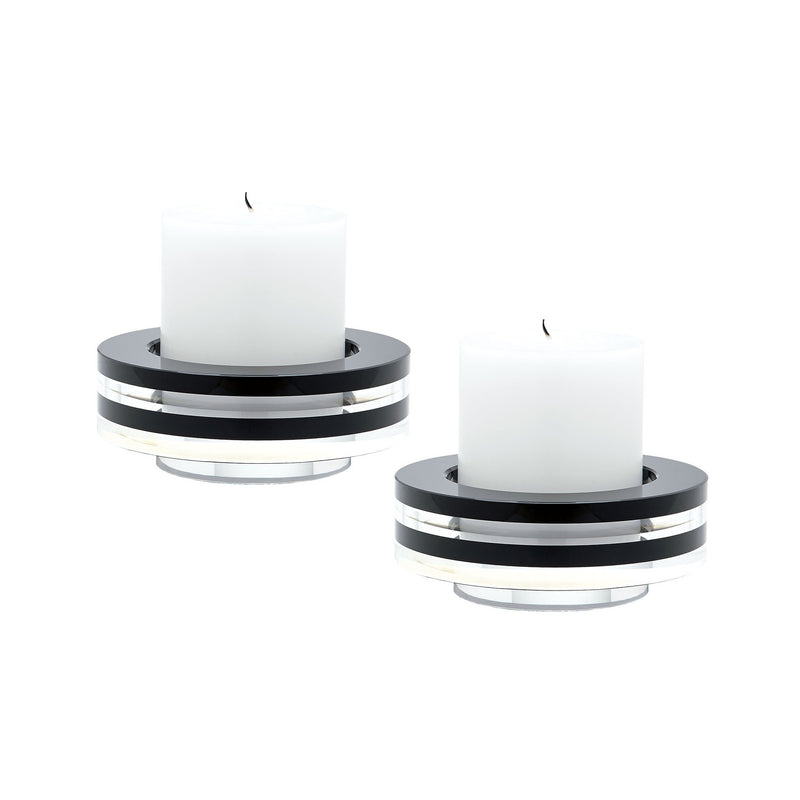 Dimond Home Tuxedo Crystal Pedestal Candleholders - Set Of 2