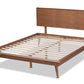 Baxton Studio Karine Mid-Century Modern Walnut Brown Finished Wood King Size Platform Bed | Beds | Modishstore - 6