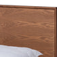 Baxton Studio Karine Mid-Century Modern Walnut Brown Finished Wood Queen Size Platform Bed | Beds | Modishstore - 4