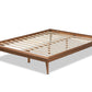 Baxton Studio Karine Mid-Century Modern Walnut Brown Finished Wood Full Size Platform Bed Frame | Beds | Modishstore - 5