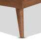 Baxton Studio Karine Mid-Century Modern Walnut Brown Finished Wood Full Size Platform Bed Frame | Beds | Modishstore - 4