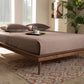 Baxton Studio Karine Mid-Century Modern Walnut Brown Finished Wood Queen Size Platform Bed Frame | Modishstore | Beds