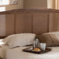 Baxton Studio Marieke Vintage French Inspired Ash Wanut Finished Wood and Synthetic Rattan King Size Platform Bed | Beds | Modishstore - 3