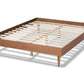 Baxton Studio Rina Mid-Century Modern Ash Wanut Finished Full Size Wood Bed Frame | Beds | Modishstore - 4