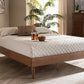 Baxton Studio Rina Mid-Century Modern Ash Wanut Finished Full Size Wood Bed Frame | Beds | Modishstore - 3