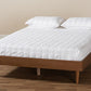 Baxton Studio Rina Mid-Century Modern Ash Wanut Finished Full Size Wood Bed Frame | Beds | Modishstore - 2