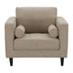 Manhattan Comfort Arthur 1-Seat Tweed Armchair | Armchairs | Modishstore