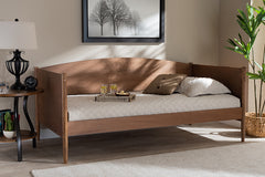 Baxton Studio Veles Mid-Century Modern Ash Wanut Finished Wood Daybed