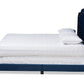 baxton studio samantha modern and contemporary navy blue velvet fabric upholstered full size button tufted bed | Modish Furniture Store-3
