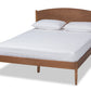 baxton studio leanora mid century modern ash wanut finished full size wood platform bed | Modish Furniture Store-2