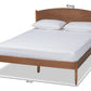 Baxton Studio Leanora Mid-Century Modern Ash Wanut Finished King Size Wood Platform Bed | Beds | Modishstore - 6