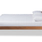 Baxton Studio Leanora Mid-Century Modern Ash Wanut Finished King Size Wood Platform Bed | Beds | Modishstore - 3