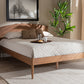 Baxton Studio Leanora Mid-Century Modern Ash Wanut Finished King Size Wood Platform Bed | Beds | Modishstore - 2
