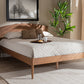 Baxton Studio Leanora Mid-Century Modern Ash Wanut Finished King Size Wood Platform Bed | Beds | Modishstore - 2
