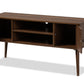 baxton studio alard mid century modern walnut brown finished 2 door wood tv stand | Modish Furniture Store-3