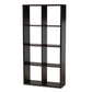 baxton studio janne modern and contemporary dark brown finished 8 cube multipurpose storage shelf | Modish Furniture Store-2