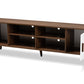 baxton studio quinn mid century modern two tone white and walnut finished 2 door wood tv stand | Modish Furniture Store-3
