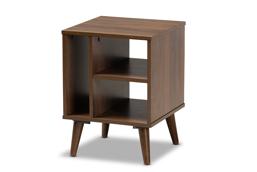 baxton studio sami mid century modern walnut finished wood end table | Modish Furniture Store-2