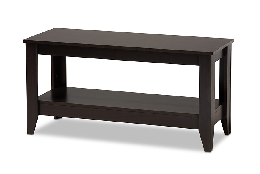 baxton studio elada modern and contemporary wenge finished wood coffee table | Modish Furniture Store-2