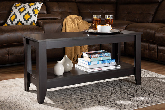 Baxton Studio Elada Modern and Contemporary Wenge Finished Wood Coffee Table | Modishstore | Coffee Tables