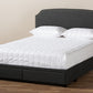 Baxton Studio Larese Dark Grey Fabric Upholstered 2-Drawer Queen Size Platform Storage Bed | Beds | Modishstore - 3