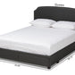 Baxton Studio Larese Dark Grey Fabric Upholstered 2-Drawer Queen Size Platform Storage Bed | Beds | Modishstore - 7
