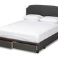 baxton studio larese dark grey fabric upholstered 2 drawer king size platform storage bed | Modish Furniture Store-3