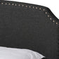 Baxton Studio Larese Dark Grey Fabric Upholstered 2-Drawer Queen Size Platform Storage Bed | Beds | Modishstore - 5