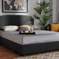 Baxton Studio Larese Dark Grey Fabric Upholstered 2-Drawer Queen Size Platform Storage Bed | Beds | Modishstore - 2