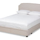 baxton studio larese beige fabric upholstered 2 drawer queen size platform storage bed | Modish Furniture Store-2