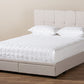 Baxton Studio Netti Beige Fabric Upholstered 2-Drawer King Size Platform Storage Bed | Beds | Modishstore - 3