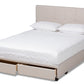 baxton studio netti beige fabric upholstered 2 drawer queen size platform storage bed | Modish Furniture Store-3