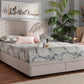 Baxton Studio Netti Beige Fabric Upholstered 2-Drawer King Size Platform Storage Bed | Beds | Modishstore - 2