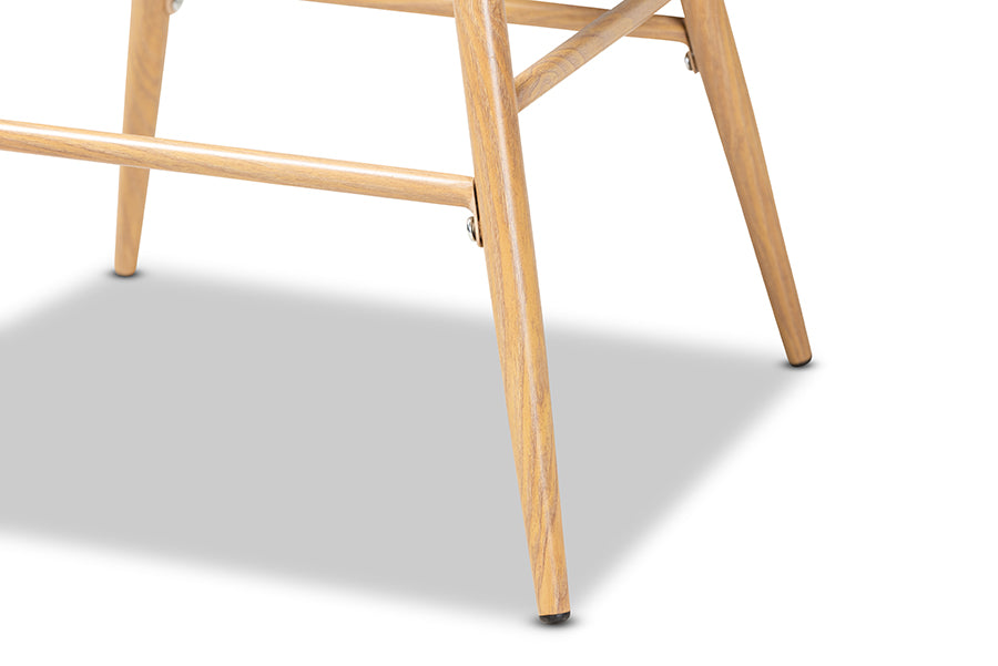 Baxton Studio Mairi Modern and Contemporary Beige Plastic and Wood Finished 2-Piece Counter Stool Set | Bar Stools | Modishstore - 3