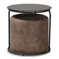 baxton studio kira modern and contemporary black with grey and brown 2 piece nesting table and ottoman set | Modish Furniture Store-2