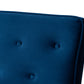 Baxton Studio Sorrento Mid-century Modern Navy Blue Velvet Fabric Upholstered Walnut Finished 3-Piece Wooden Living Room Set | Sofas | Modishstore - 5