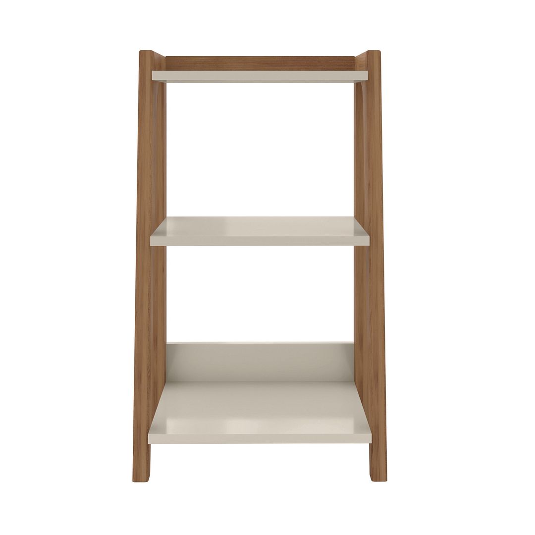 Manhattan Comfort Gowanus Modern Ladder Side Table with 3 Shelves in Off White | Side Tables | Modishstore-2