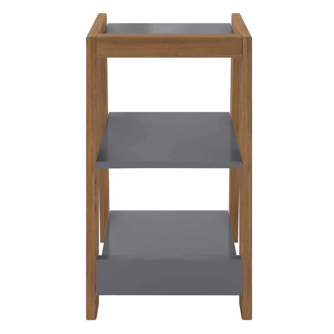 Manhattan Comfort Gowanus Modern Ladder Side Table with 3 Shelves in Grey | Side Tables | Modishstore-3