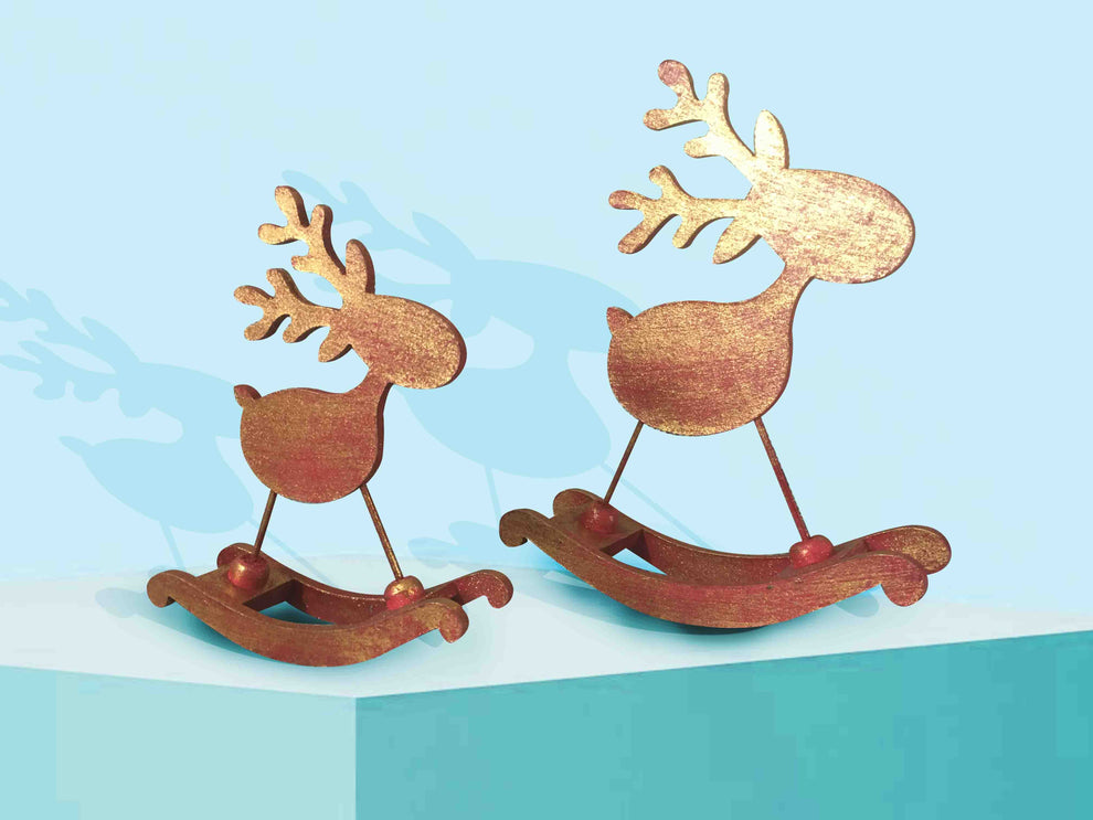 Rocking Reindeer Set of 2 by Artisan Living-ALX109-3