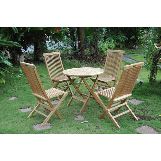 Windsor Classic 5-Pieces Bistro Set By Anderson Teak | Outdoor Dining Sets | Modishstore