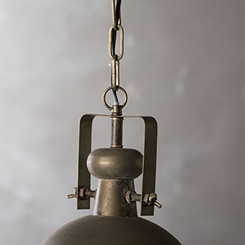 Kalalou Metal Pendant Lamp With Hanging Crystals-4