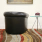 baxton studio julian black brown faux leather club chair with 360 degree swivel | Modish Furniture Store-3