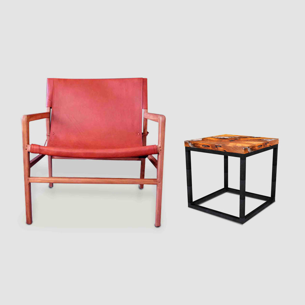 Teak Root and Resin Side Table CR-2021 by All Furniture | Resin Side Tables | Modishstore - 6
