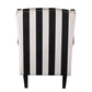 A&B Home Black and White Stripe Oversized Arm Chair-2 - 6