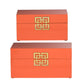 A&B Home Orange Decorative Boxes Set of 2 | Decorative Boxes | Modishstore