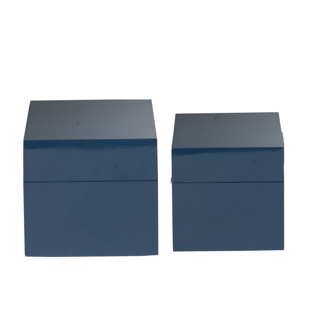 A&B Home Two Blue/Gold Decorative Boxes | Modishstore | 44574-BLUE-DS -3 - 3