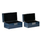 A&B Home Two Blue/Gold Decorative Boxes | Decorative Boxes | Modishstore - 2