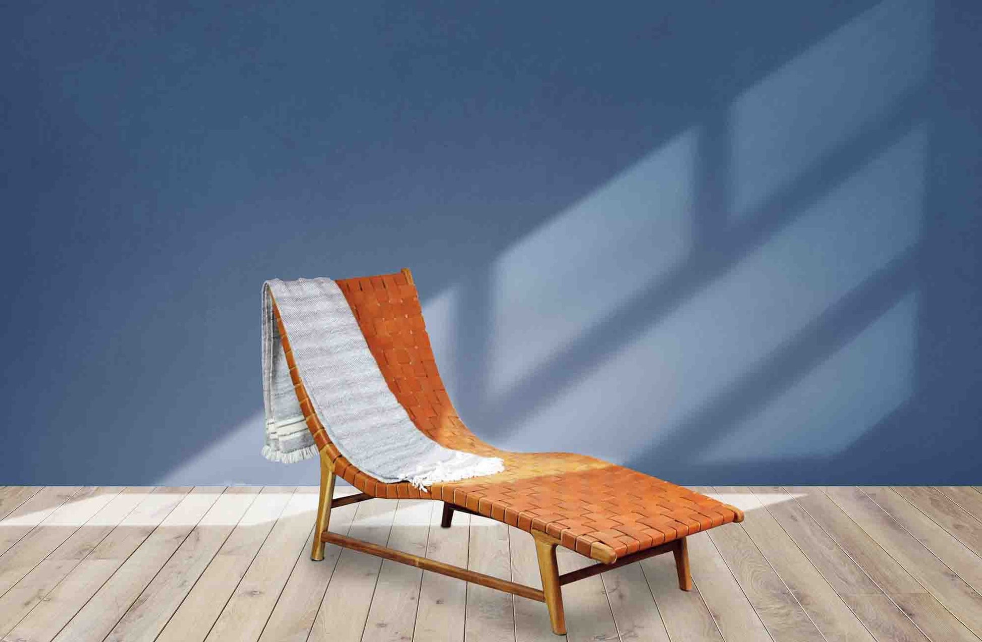 Lyon Leather Weave Chaise Lounger AL501 | ModishStore | Chairs & Recliners