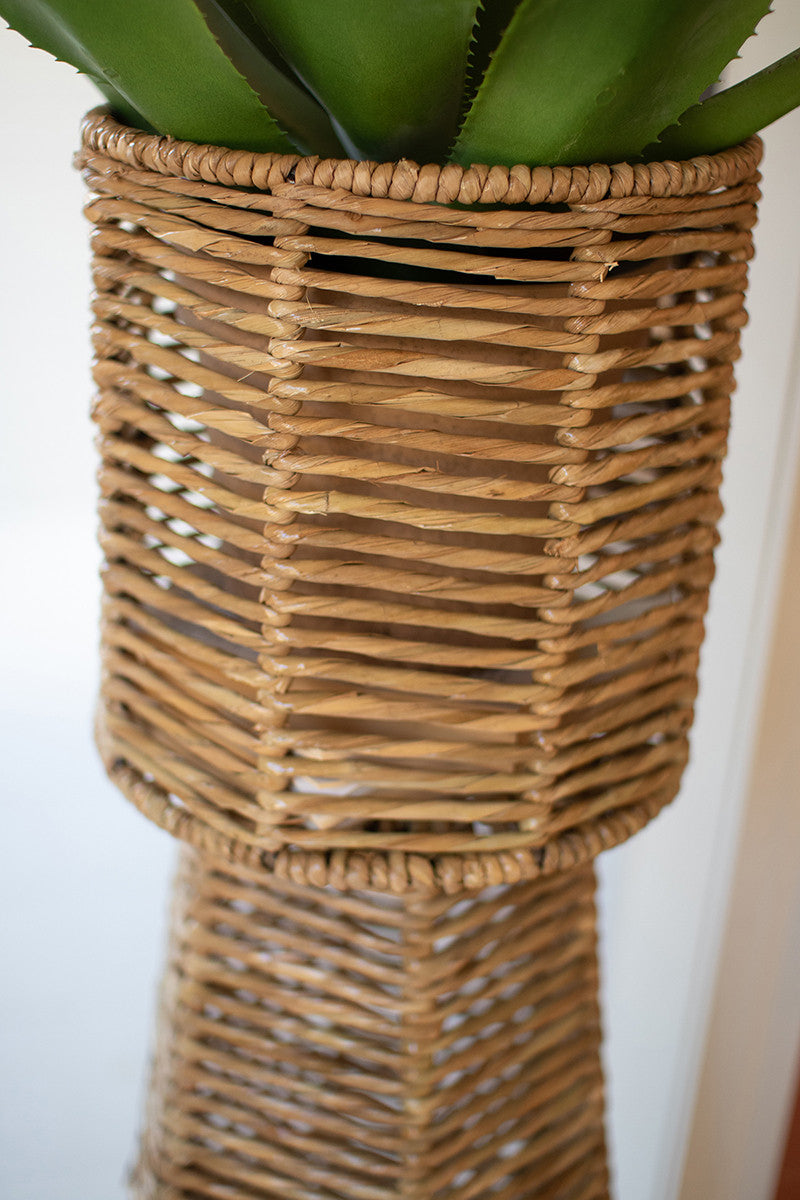 Seagrass And Iron Planter Towers Set Of 2 By Kalalou-2